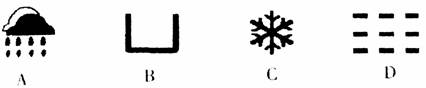 在cctv—1的天气预报中,表示霜冻的符号是