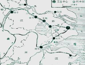 读沪宁杭工业基地工业城市分布图回答以下问题