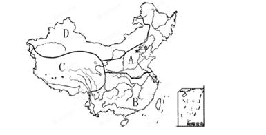 读"我国四大地理区域示意图",回答下列问题